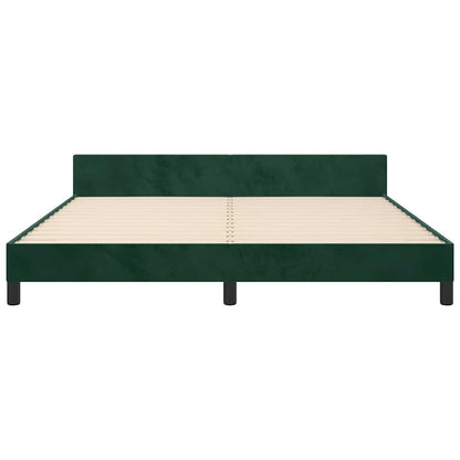Giroletto senza Materasso Verde Scuro 180x200 cm in Velluto