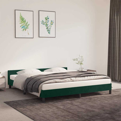 Giroletto senza Materasso Verde Scuro 180x200 cm in Velluto