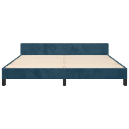 Giroletto senza Materasso Blu Scuro 180x200 cm in Velluto