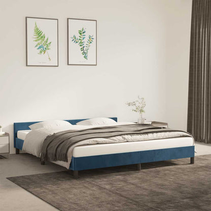 Giroletto senza Materasso Blu Scuro 180x200 cm in Velluto - homemem39