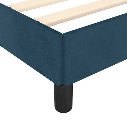 Giroletto senza Materasso Blu Scuro 200x200 cm in Velluto | homemem39