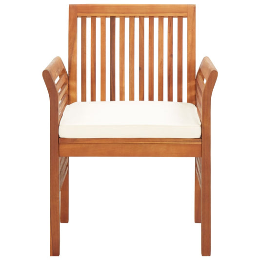 Sedie da Pranzo Giardino con Cuscini 4 pz Legno Massello Acacia - homemem39