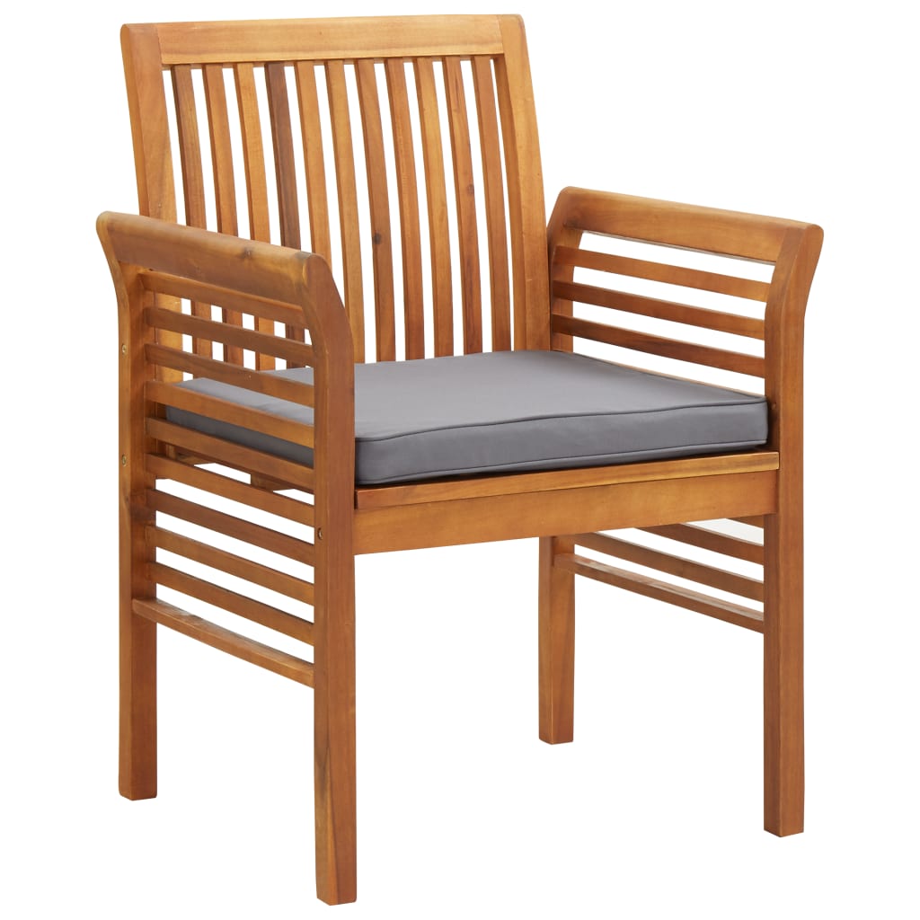 Set da Pranzo per Esterni con Cuscini in Legno Massello Acacia - homemem39