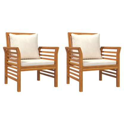 Set Mobili da Giardino 3pz con Cuscini Legno Massello di Acacia | homemem39