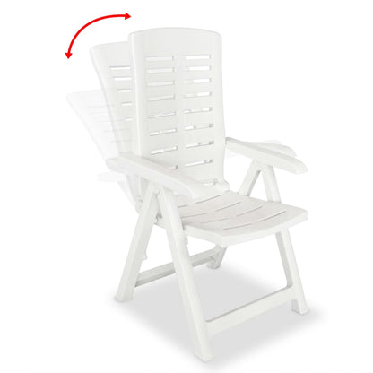 Set da Pranzo da Giardino 3 pz Bianco in Polipropilene | homemem39