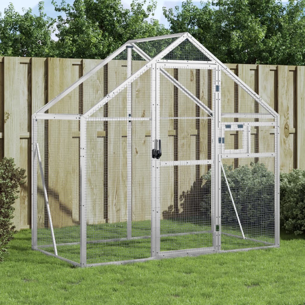 Voliera Argento 179x100x185 cm in Alluminio | homemem39