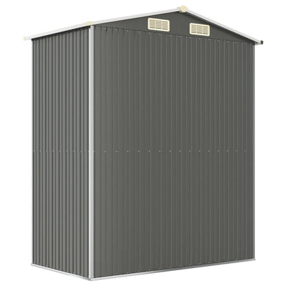 Capanno da Giardino Grigio Chiaro 192x108x223cm Acciaio Zincato - homemem39