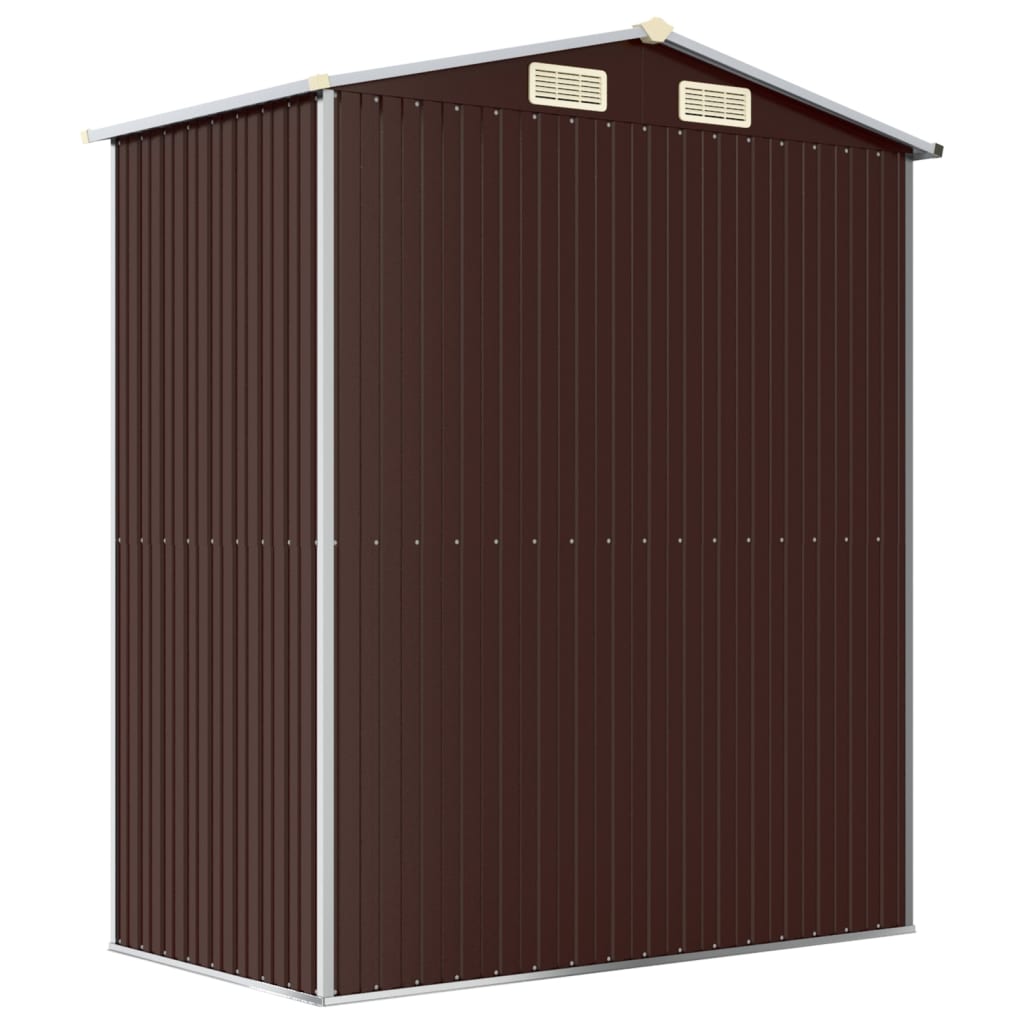 Capanno da Giardino Marrone Scuro 192x108x223cm Acciaio Zincato - homemem39