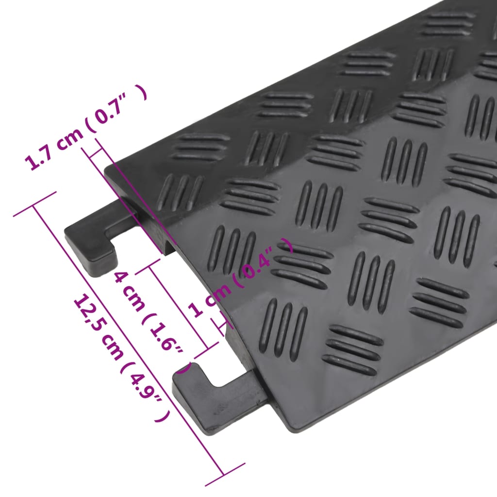 Rampe di Protezione Cavi 2pz 98,5 cm Nero | homemem39