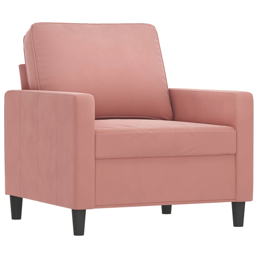 Poltrona Rosa 60 cm Velluto | homemem39