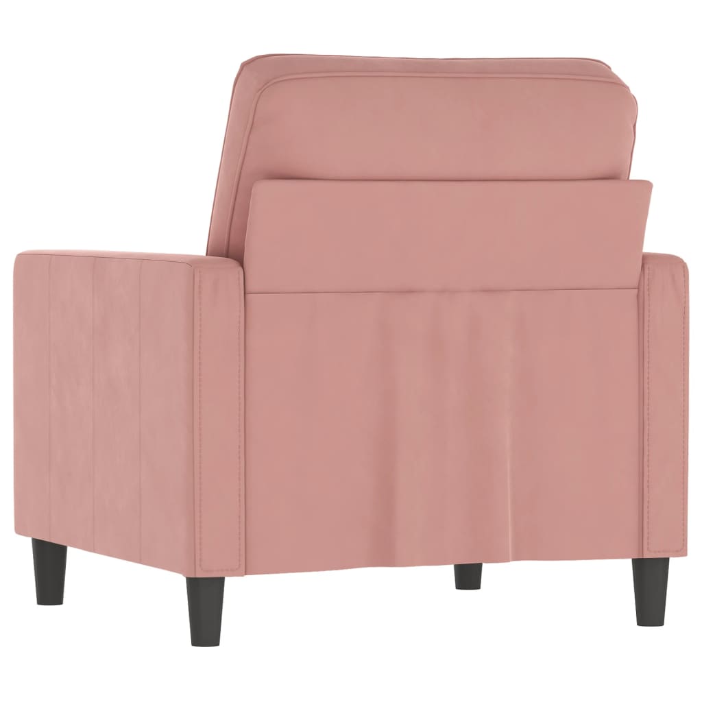 Poltrona Rosa 60 cm Velluto | homemem39