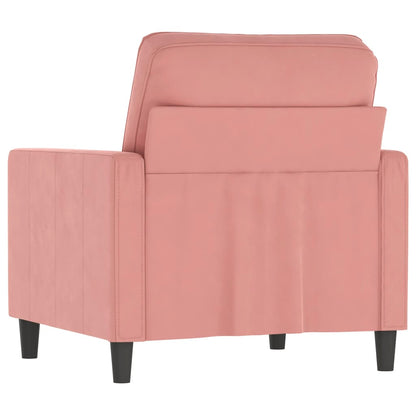Poltrona Rosa 60 cm Velluto | homemem39