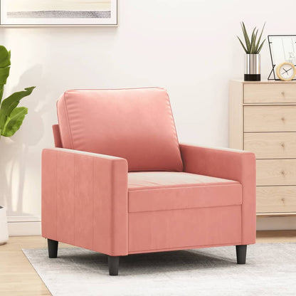 Poltrona Rosa 60 cm Velluto | homemem39