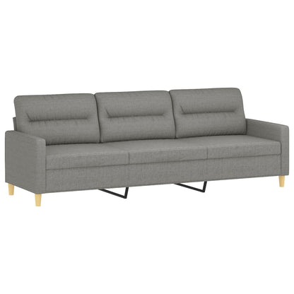 Divano a 3 Posti Grigio Scuro 210 cm in Tessuto | homemem39