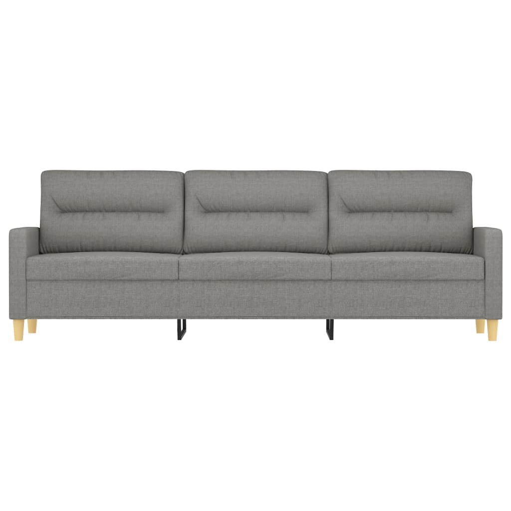Divano a 3 Posti Grigio Scuro 210 cm in Tessuto | homemem39