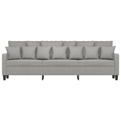 Divano a 3 Posti Grigio Chiaro 210 cm in Tessuto | homemem39