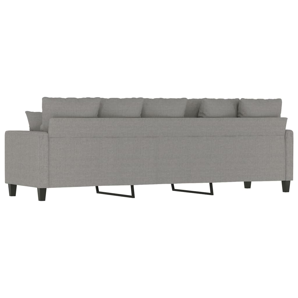 Divano a 3 Posti Grigio Chiaro 210 cm in Tessuto | homemem39