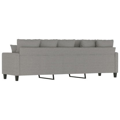 Divano a 3 Posti Grigio Chiaro 210 cm in Tessuto | homemem39