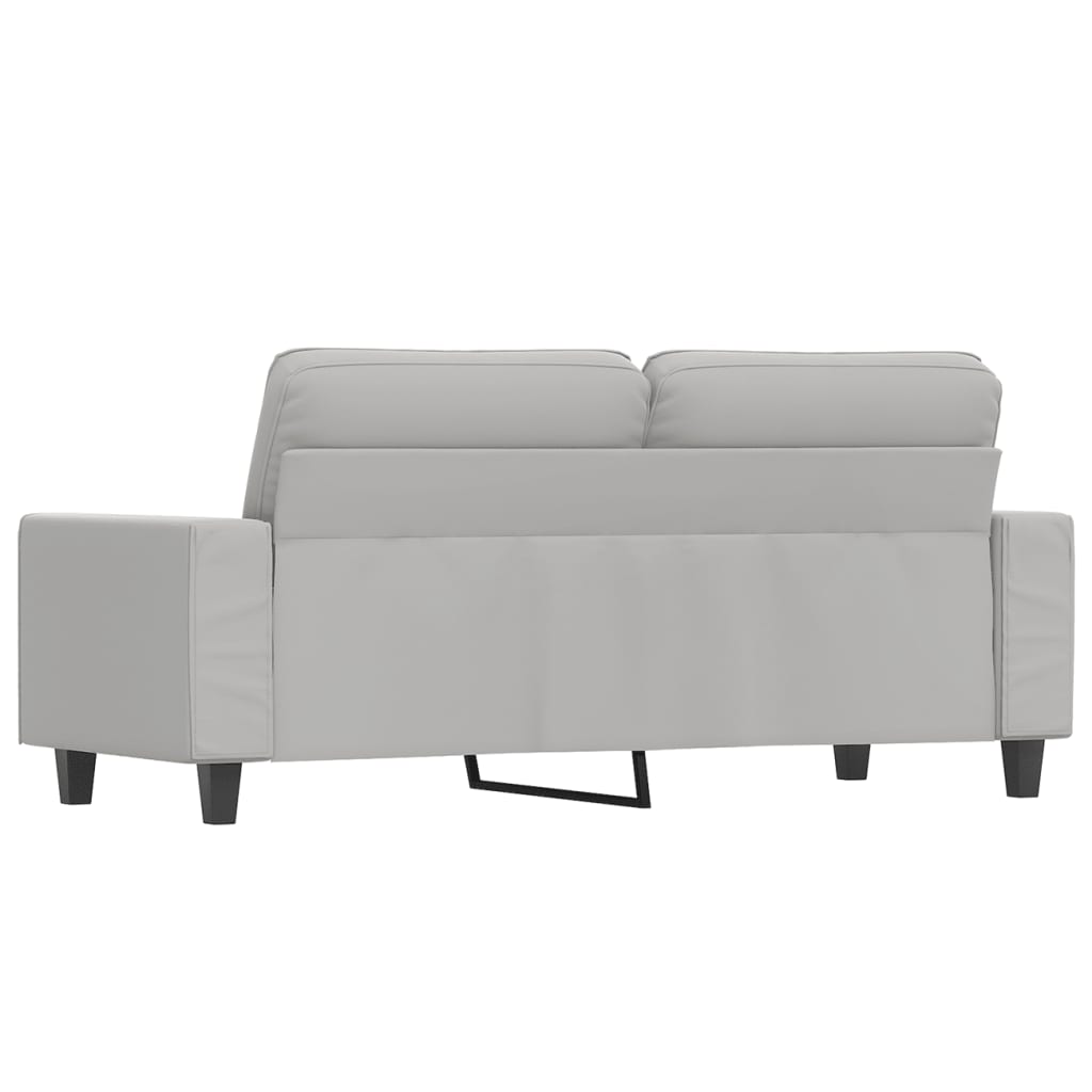 Divano a 2 Posti Grigio Chiaro 140 cm in Tessuto Microfibra | homemem39