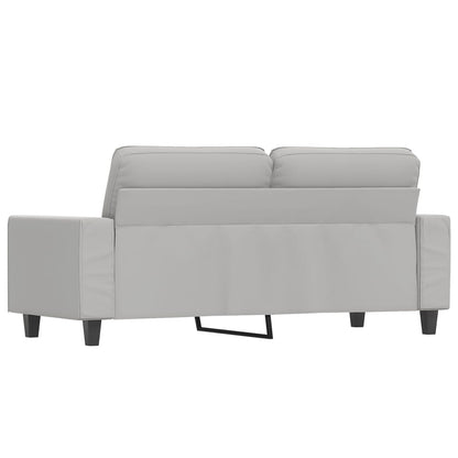 Divano a 2 Posti Grigio Chiaro 140 cm in Tessuto Microfibra | homemem39