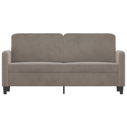 Divano a 2 Posti Grigio Chiaro 140 cm in Velluto | homemem39