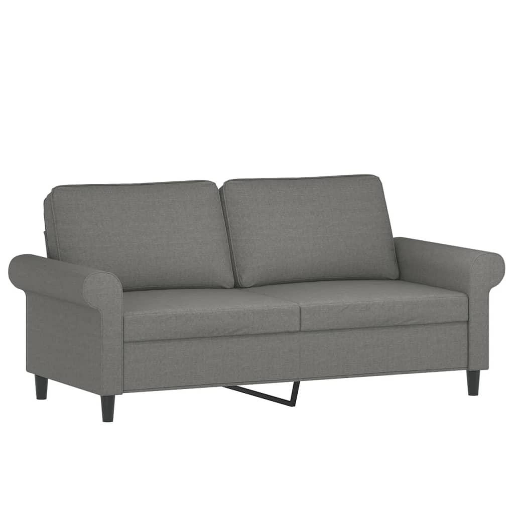Divano a 2 Posti Grigio Scuro 140 cm in Tessuto | homemem39