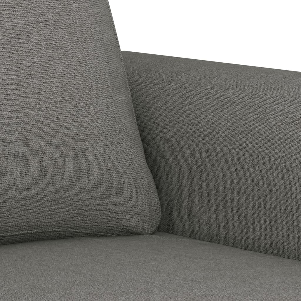 Divano a 2 Posti Grigio Scuro 140 cm in Tessuto | homemem39