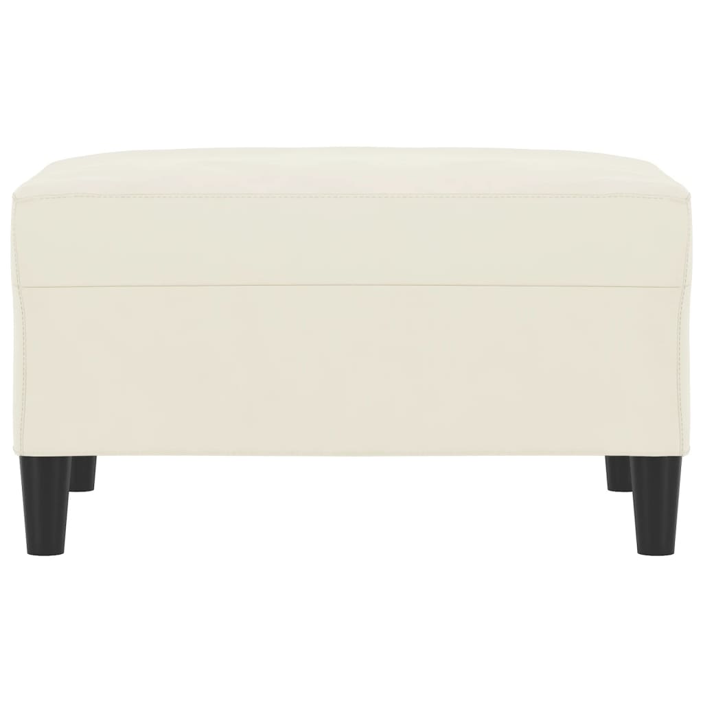 Poggiapiedi Crema 70x55x41 cm in Velluto