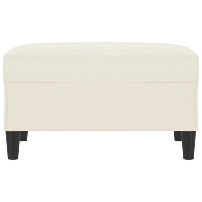 Poggiapiedi Crema 70x55x41 cm in Velluto