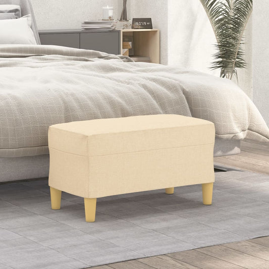 Panca crema 70x35x41 cm in Tessuto - homemem39