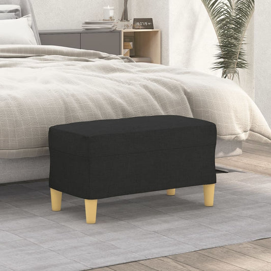 Panca Nero 70x35x41 cm in Tessuto - homemem39