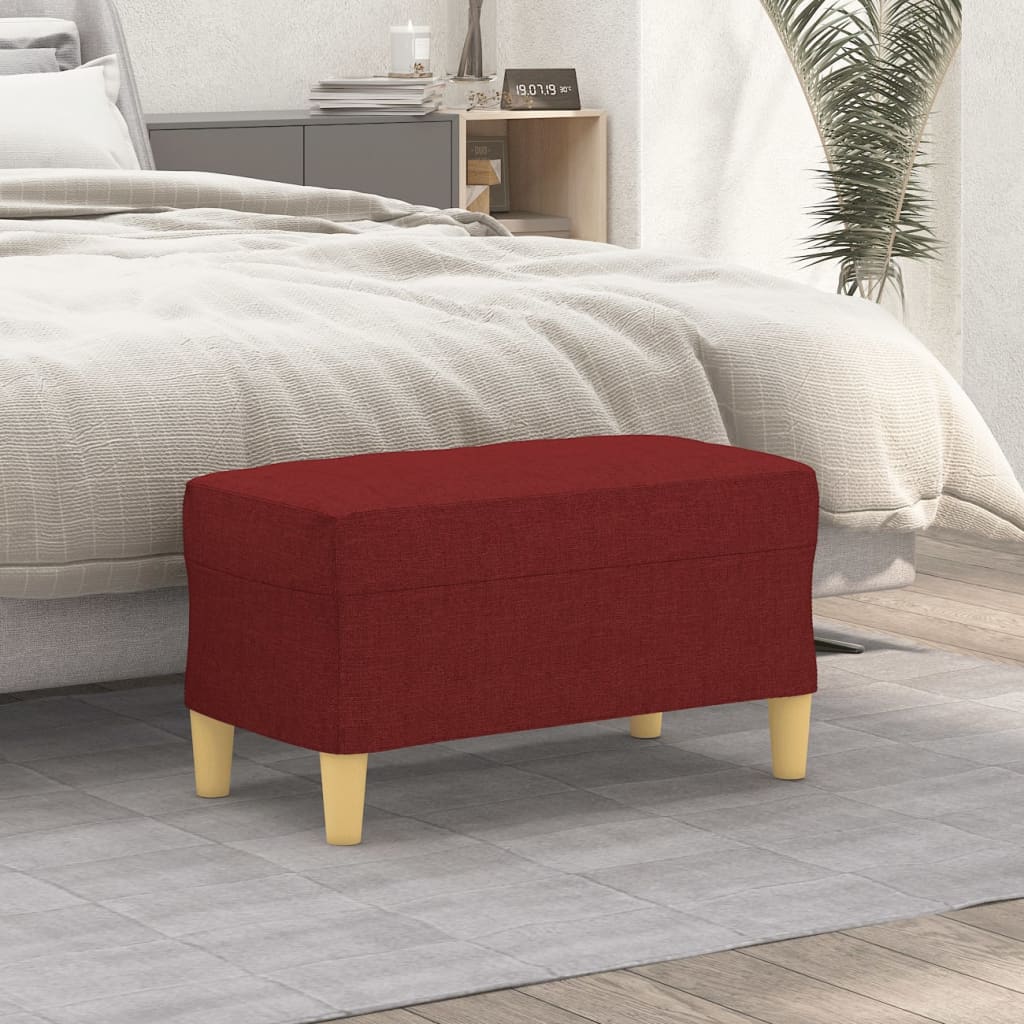 Panca Rosso Vino 70x35x41 cm in Tessuto - homemem39