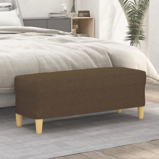 Panca Marrone 100x35x41 cm in Tessuto - homemem39