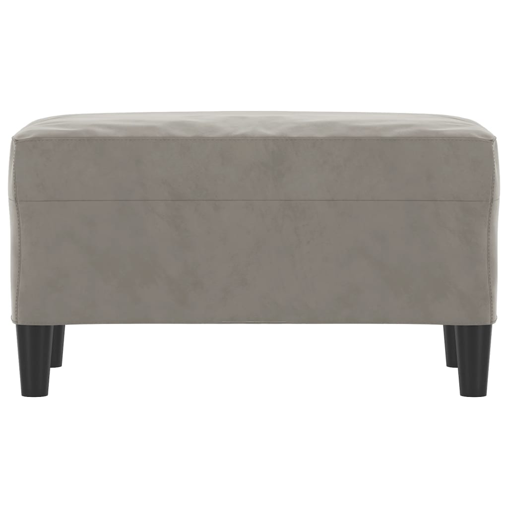 Panca Grigio Chiaro 70x35x41 cm in Velluto