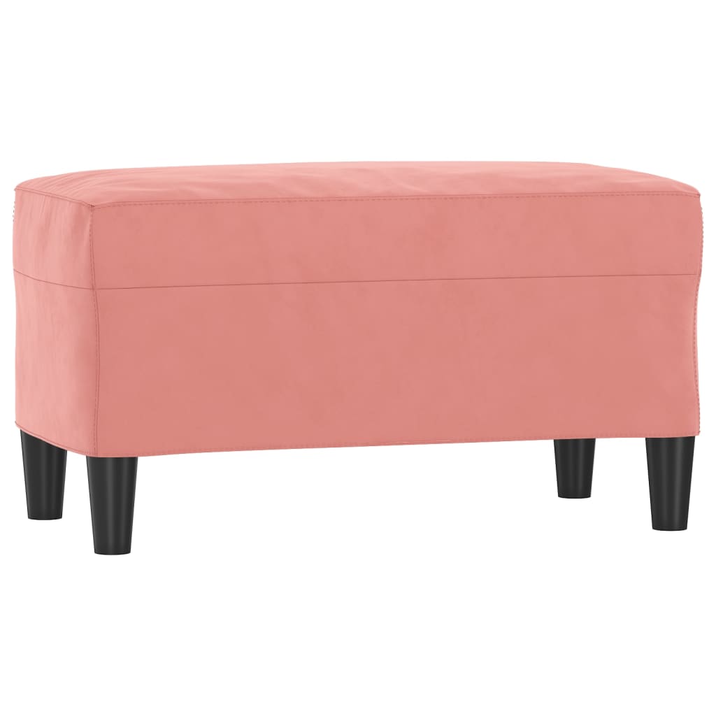 Panca Rosa 70x35x41 cm in Velluto - homemem39