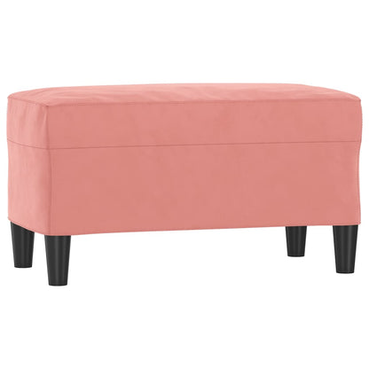 Panca Rosa 70x35x41 cm in Velluto - homemem39
