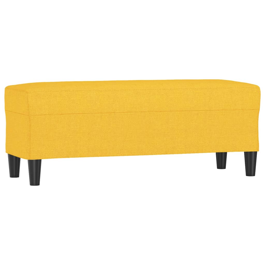 Panca Giallo Chiaro 100x35x41 cm in Tessuto