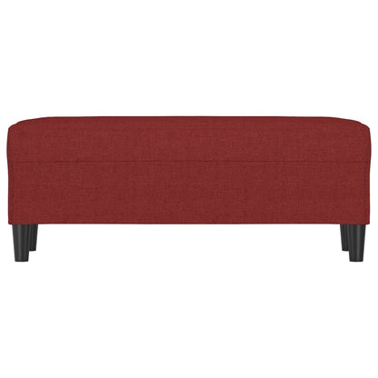 Panca Rosso Vino 100x35x41 cm in Tessuto