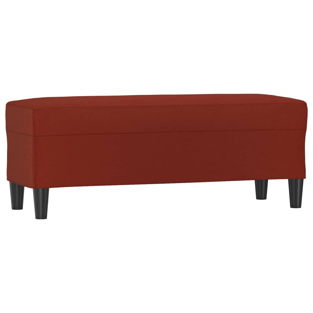 Panca Rosso Vino 100x35x41 cm in Similpelle