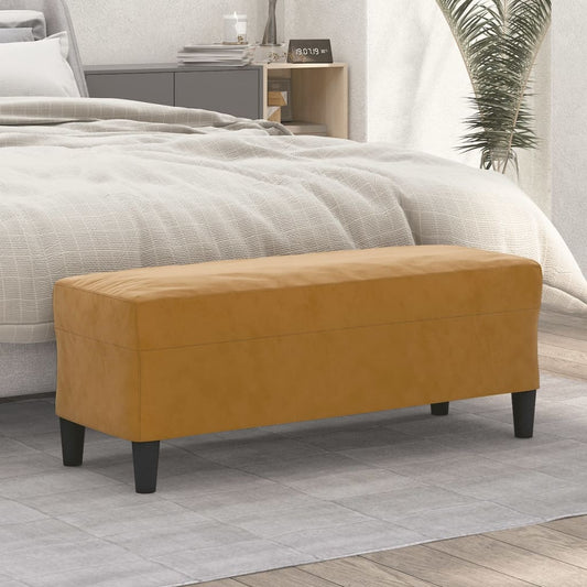 Panca marrone 100x35x41 cm in Velluto - homemem39