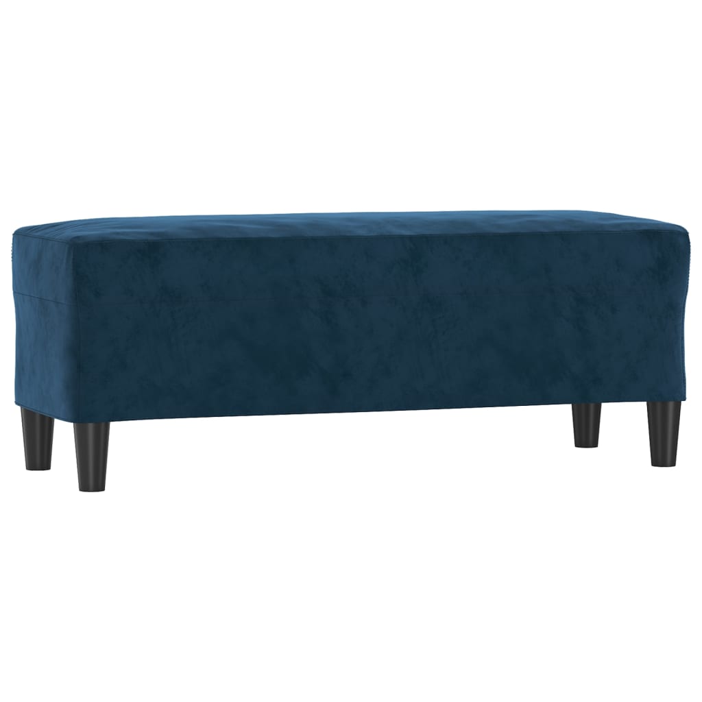 Panca Blu 100x35x41 cm in Velluto - homemem39