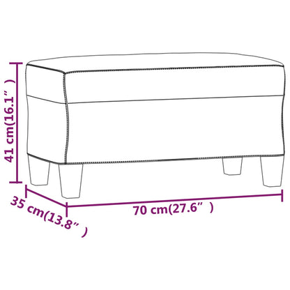 Panca Grigio chiaro 70x35x41 cm in Tessuto