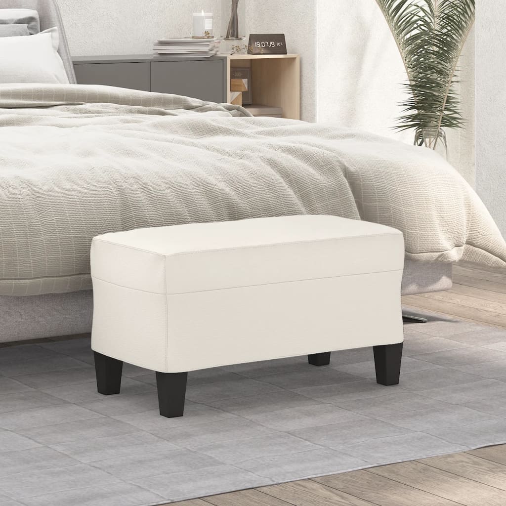 Panca Crema 70x35x41 cm in Similpelle - homemem39