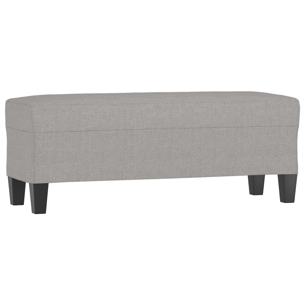 Panca Grigio chiaro 100x35x41 cm in Tessuto