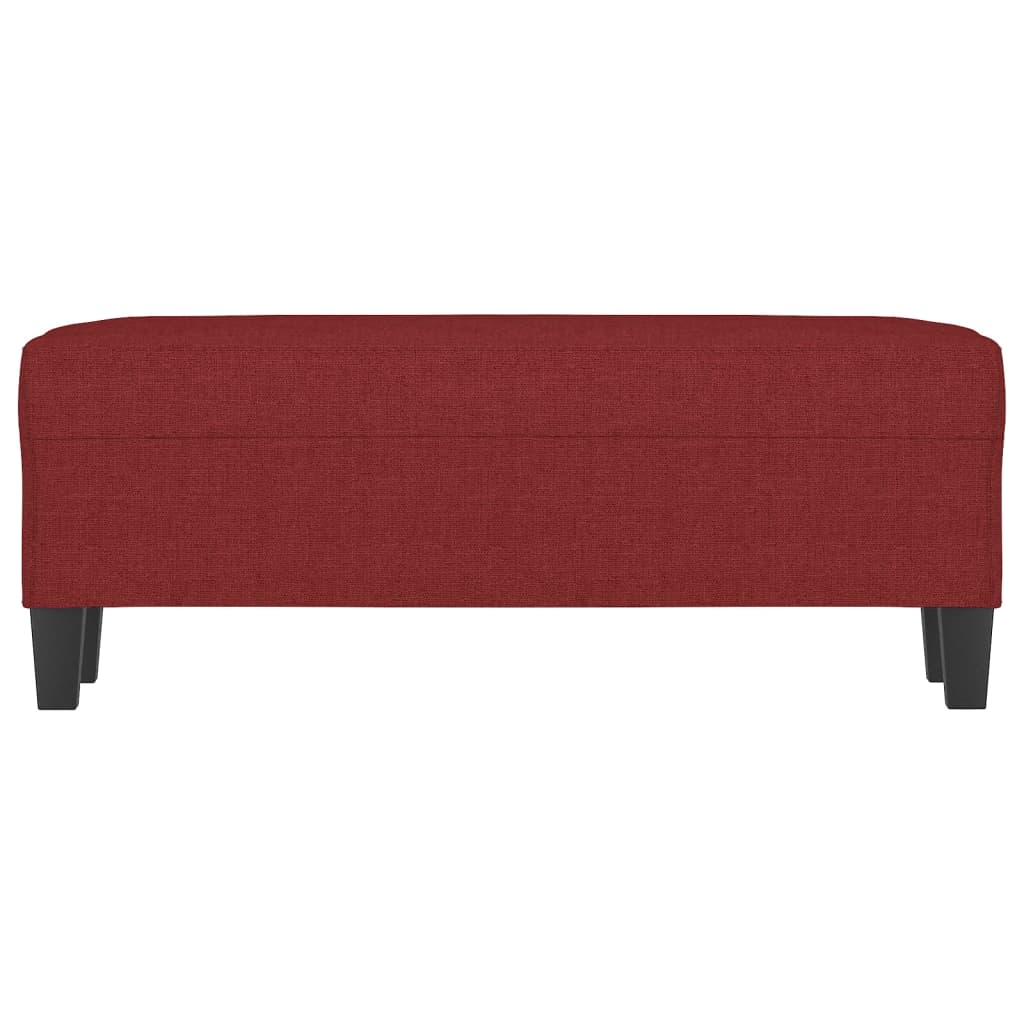 Panca Rosso Vino 100x35x41 cm in Tessuto