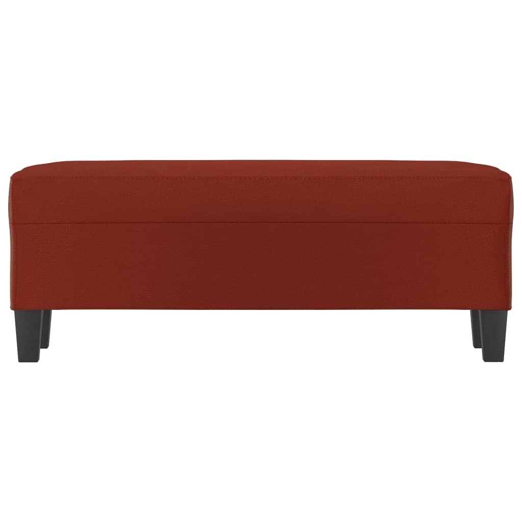 Panca Rosso Vino 100x35x41 cm in Similpelle