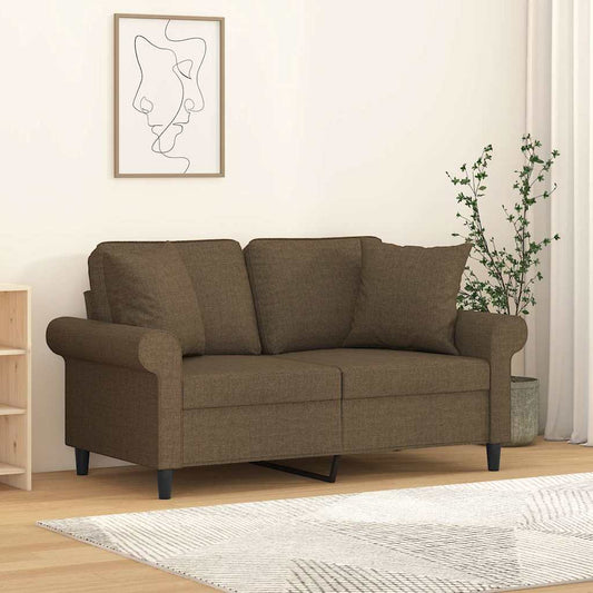 Cuscini Decorativi 2 pz Marrone 40x40 cm in Tessuto