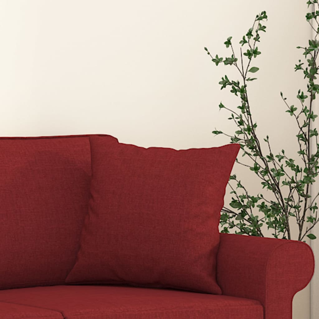 Cuscini Decorativi 2 pz Rosso Vino 40x40 cm in Tessuto - homemem39