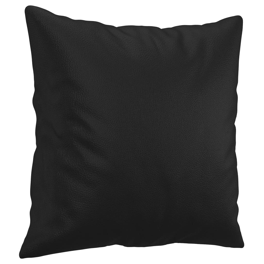 Cuscini Decorativi 2pz Nero 40x40 cm in Similpelle - homemem39