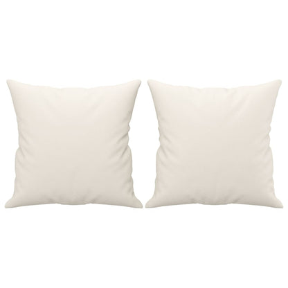 Cuscini Decorativi 2pz Crema 40x40 cm in Similpelle
